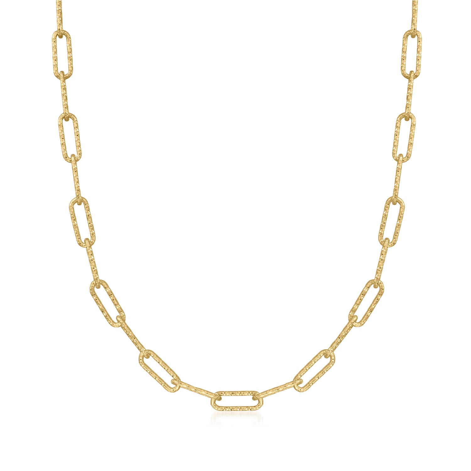 Charles Garnier 18kt Gold Over Sterling Paper Clip Link Necklace