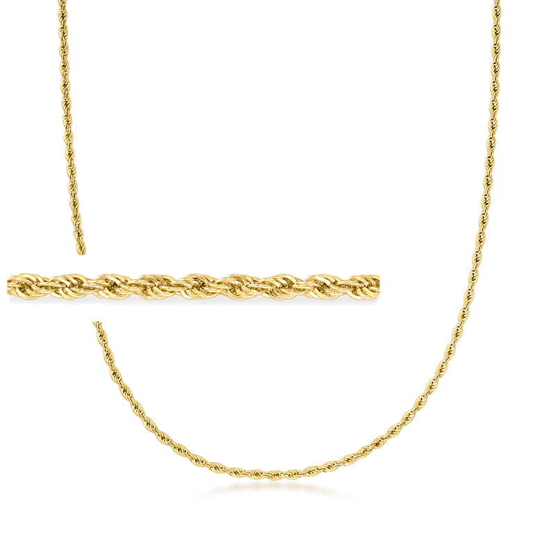Rope-chain necklace in 18kt gold over sterling with twisted braided links