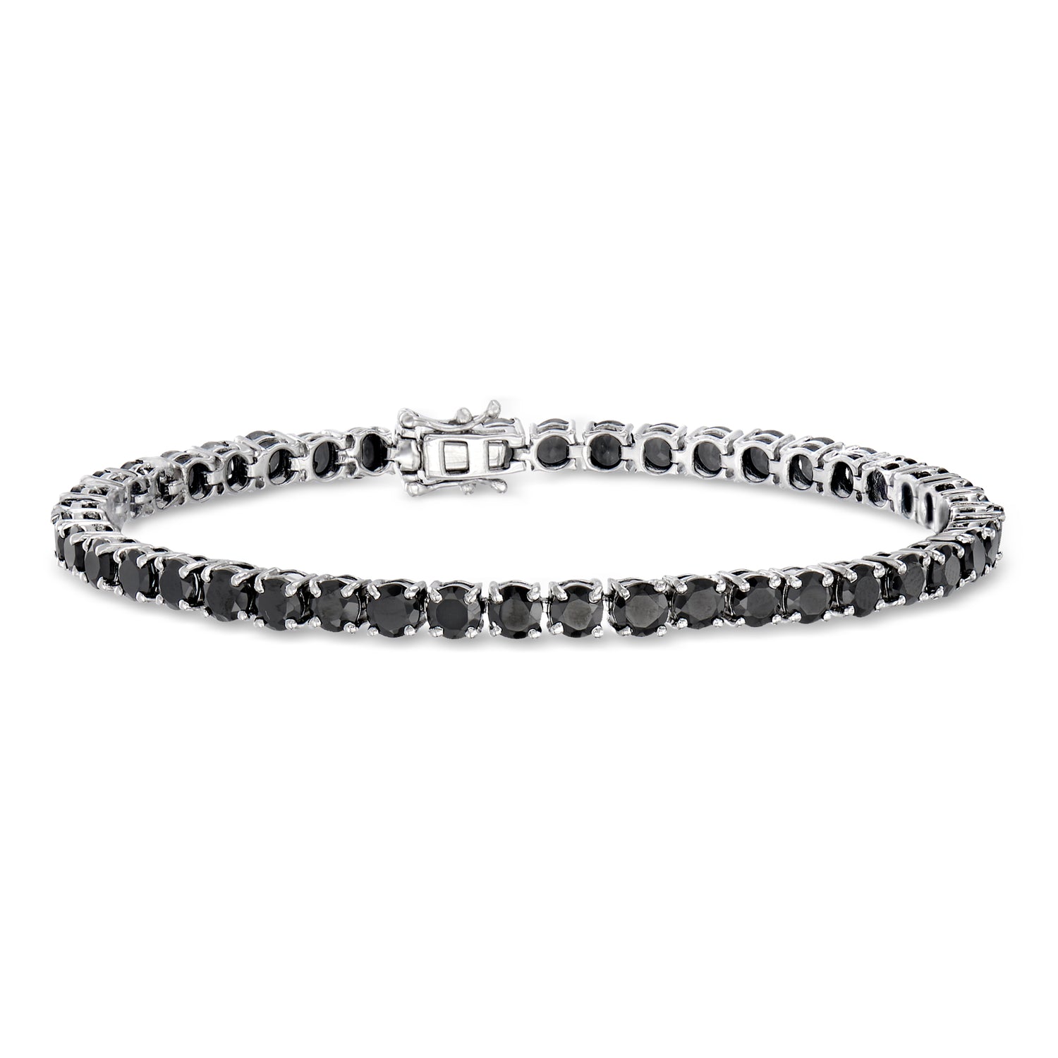 12.00 ct. t.w. Black Spinel Tennis Bracelet in Sterling Silver