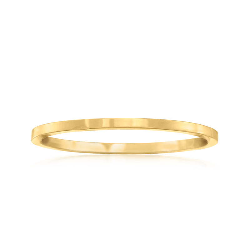 14kt yellow gold ring with squared profile band