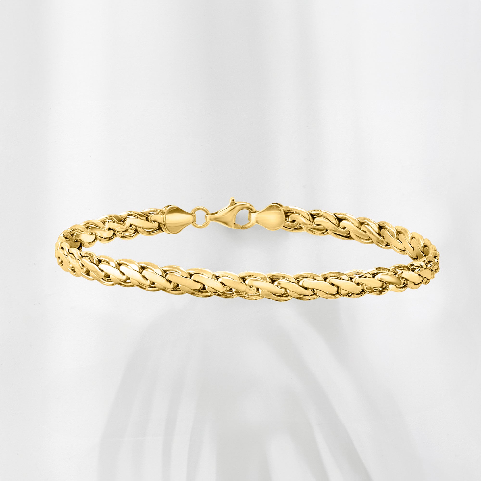 10kt Yellow Gold Curved-Link Bracelet