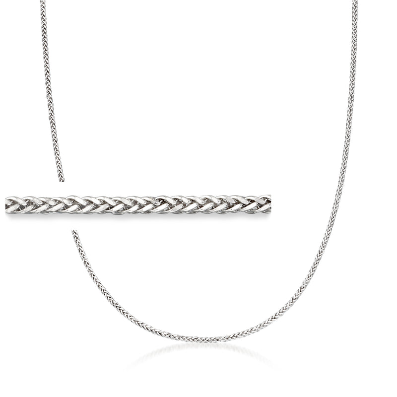 Gabriel & Co. sterling silver wheat-chain necklace with braided links