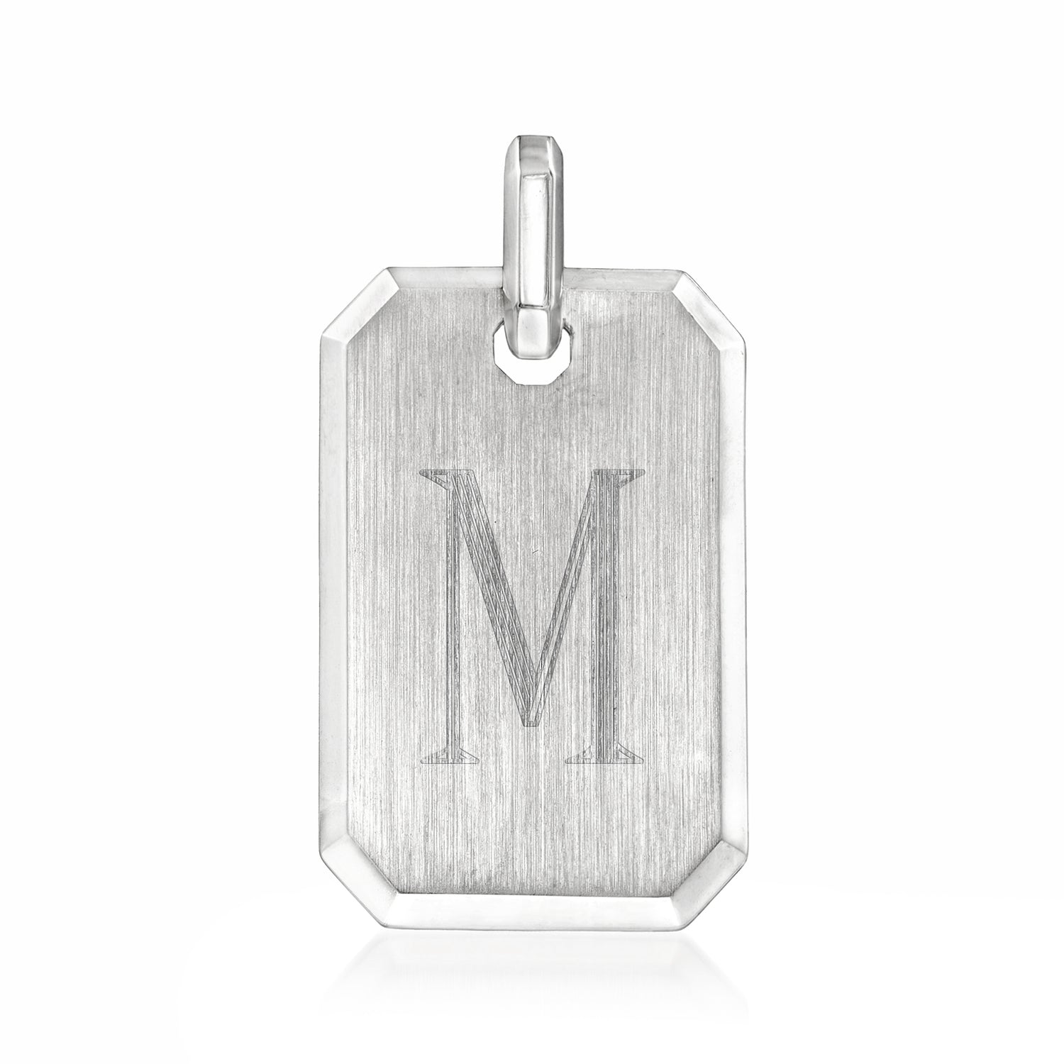 Gabriel & Co. Men's Sterling Silver Personalized Dog Tag Pendant