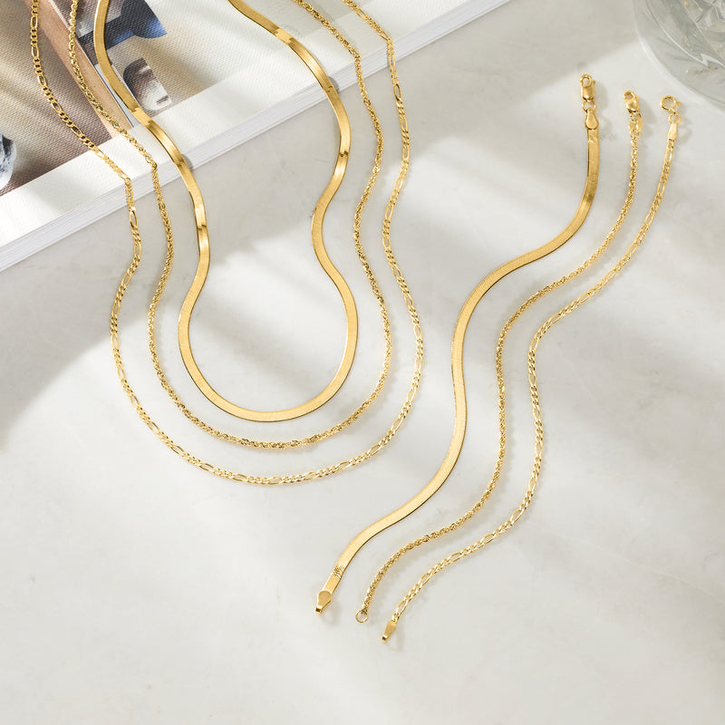 Twisted rope-chain bracelet in 14kt yellow gold, coiled links with clasp