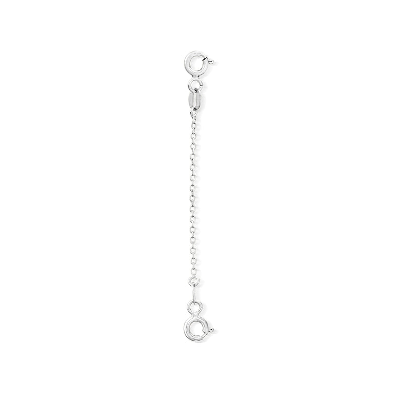 Sterling silver long chain drop earring with loop top and small ring bottom