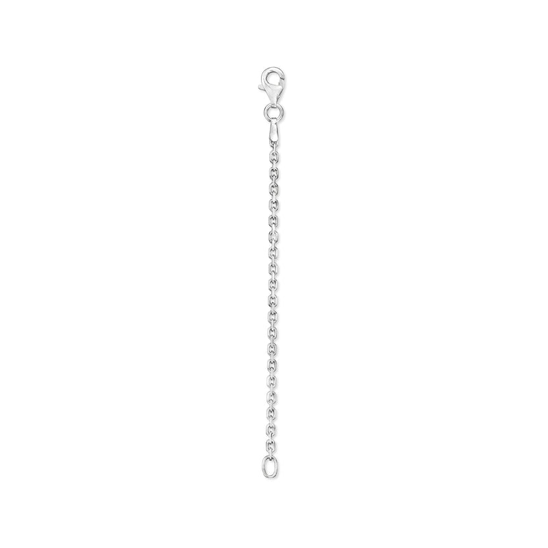 Sterling silver long chain drop earring, full length with loop and ring ends