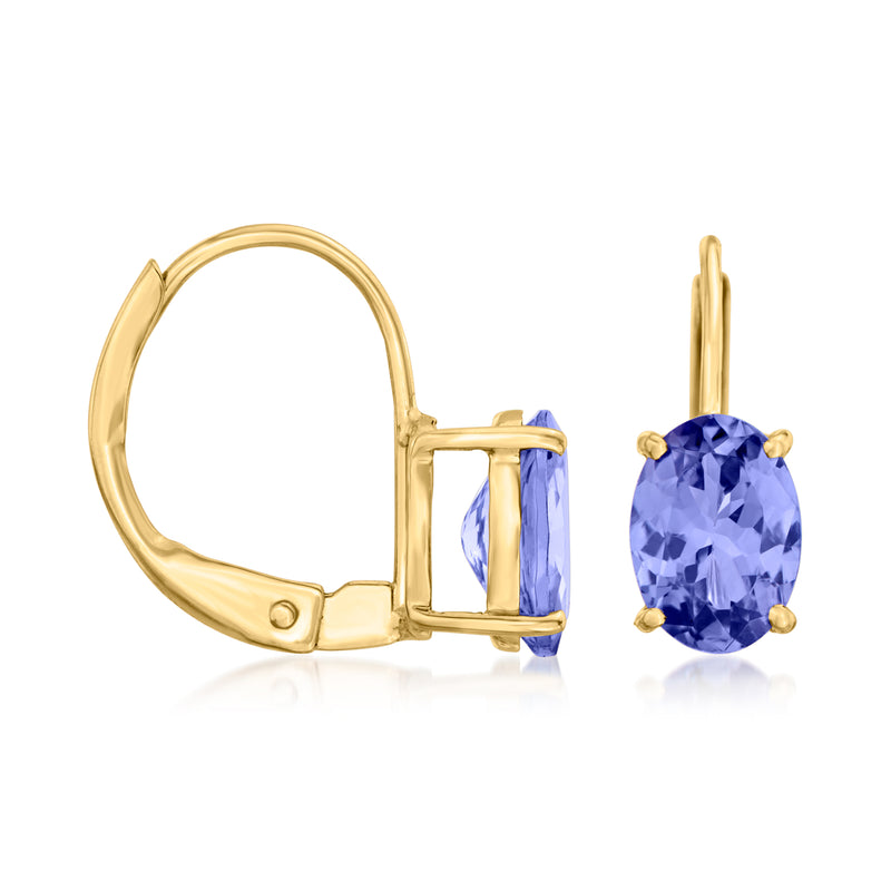1.50 ct. t.w. Tanzanite Earrings in 14kt Yellow Gold