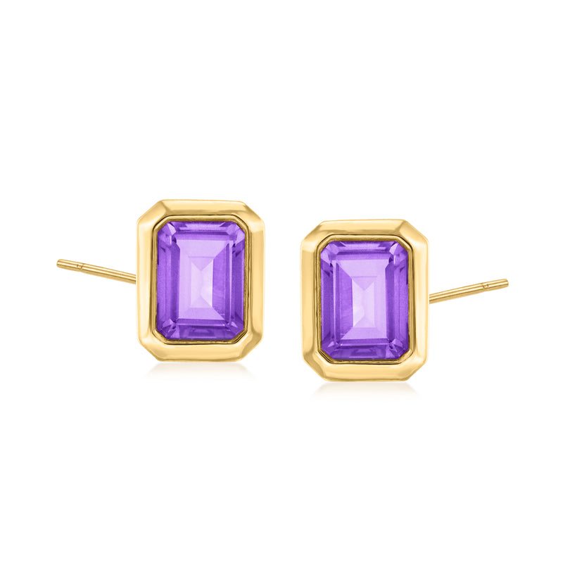 5.00 ct. t.w. Amethyst Jewelry Set: Earrings and Necklace in 18kt Gold Over Sterling