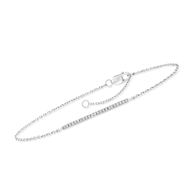 0.10 ct tw diamond tennis bracelet in sterling silver with oval clasp
