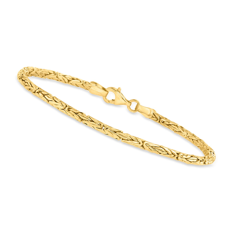 10kt yellow gold Byzantine bracelet with toggle clasp