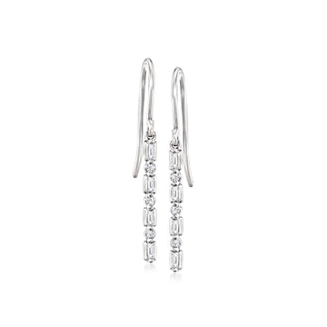 .10 ct. t.w. Diamond Linear Drop Earrings in Sterling Silver