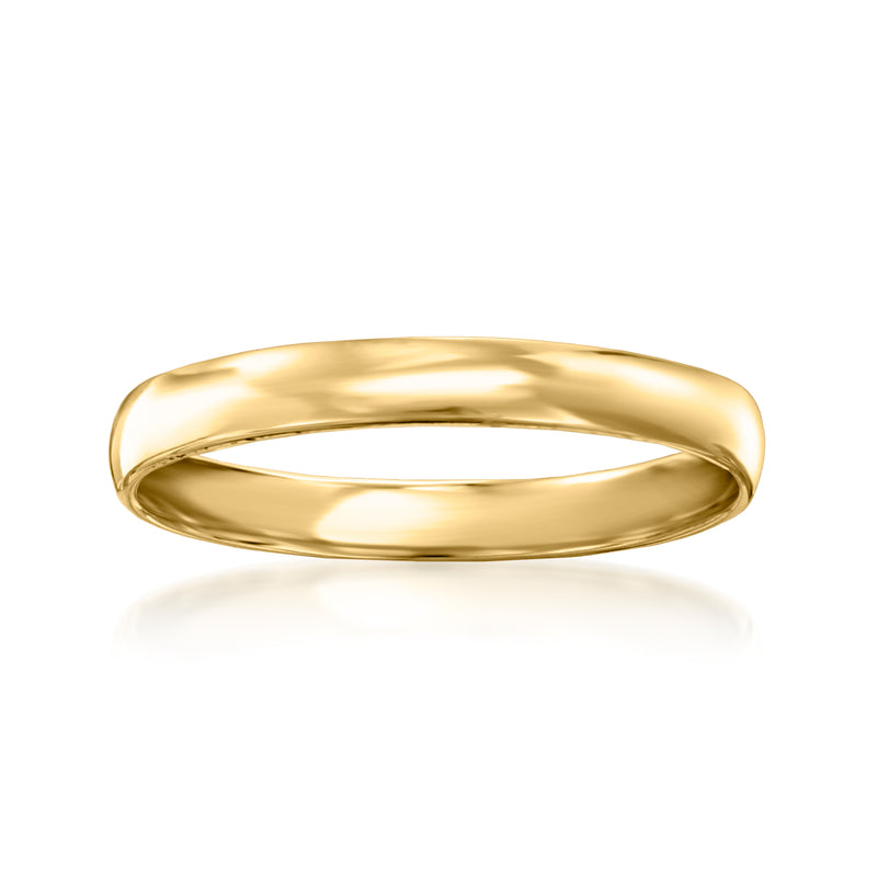 18kt yellow gold ring with smooth polished band