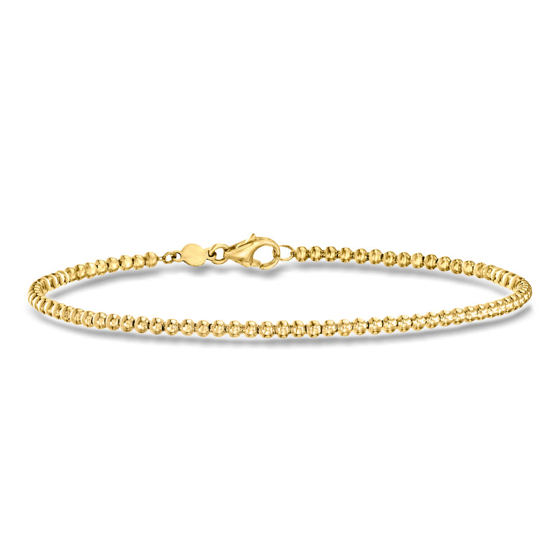 14kt yellow gold beaded bracelet with small clasp