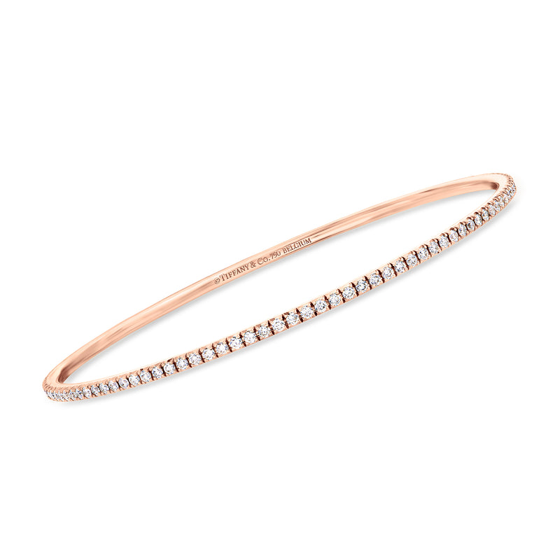 Tiffany diamond bangle bracelet in rose gold, pavé-set