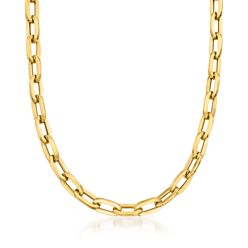 Roberto Coin 18kt yellow gold paper clip link necklace