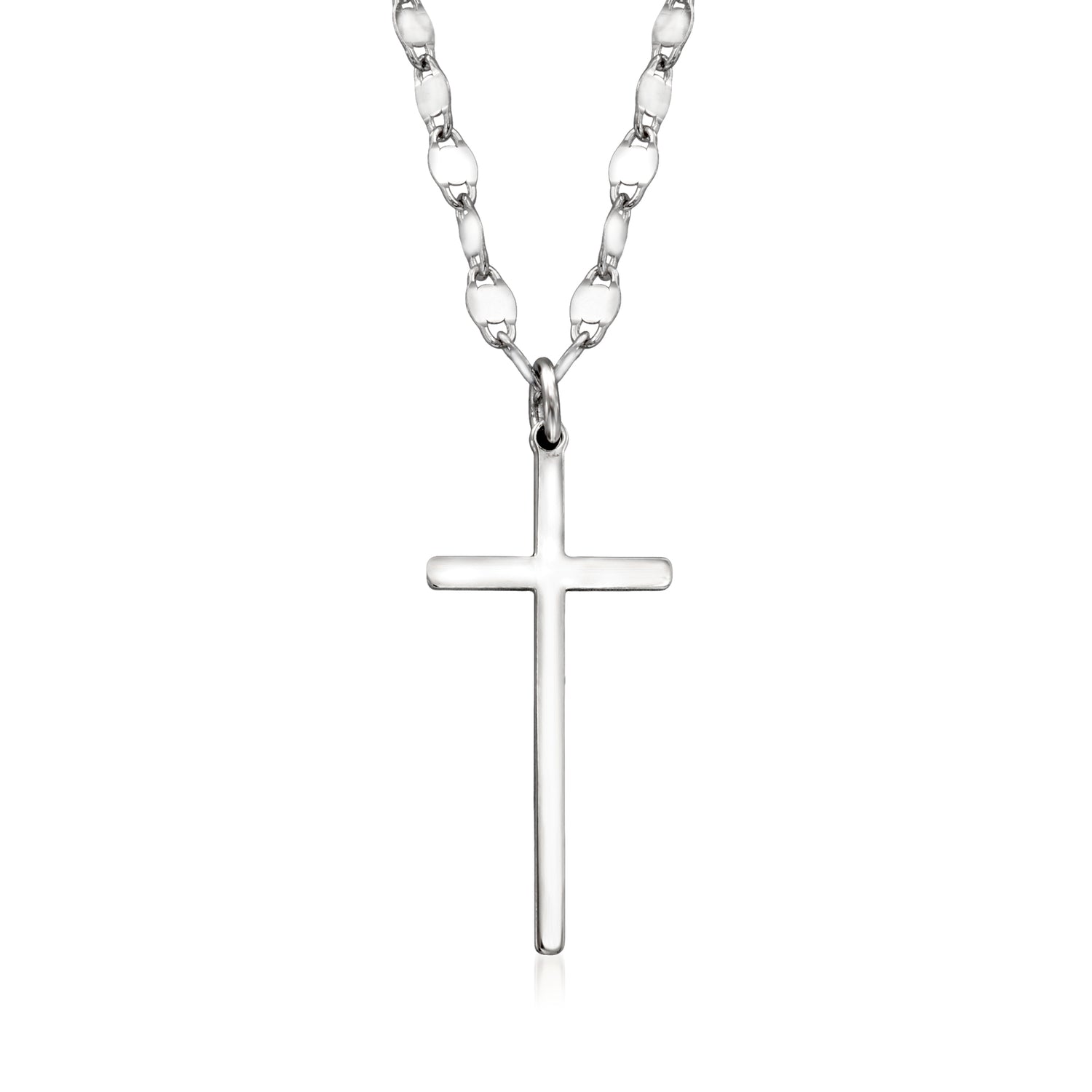 Italian Sterling Silver Cross Necklace