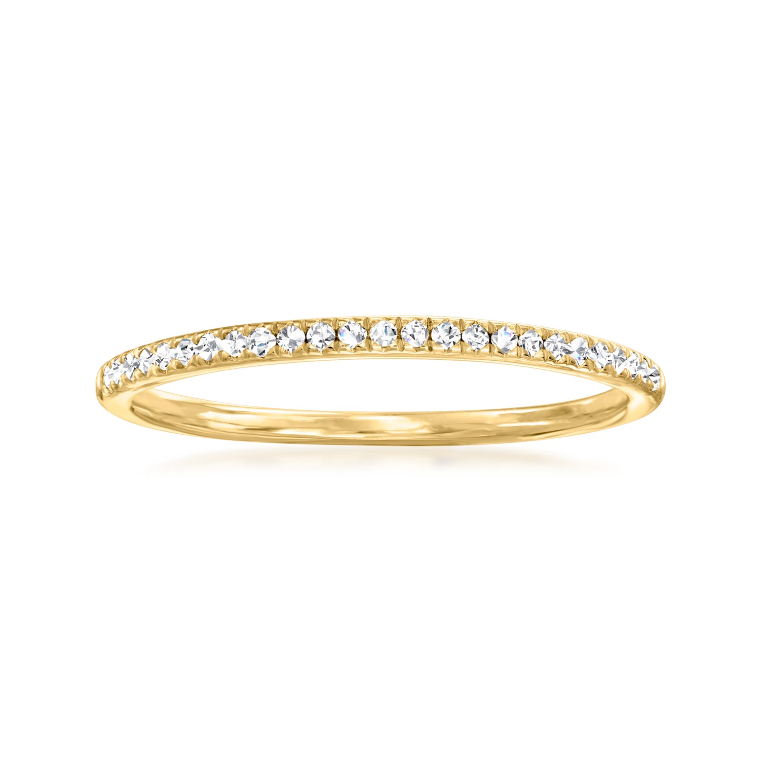 .10 ct. t.w. Diamond Ring in 18kt Gold Over Sterling