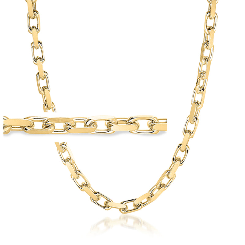 14kt yellow gold cable-chain necklace with oval linked links