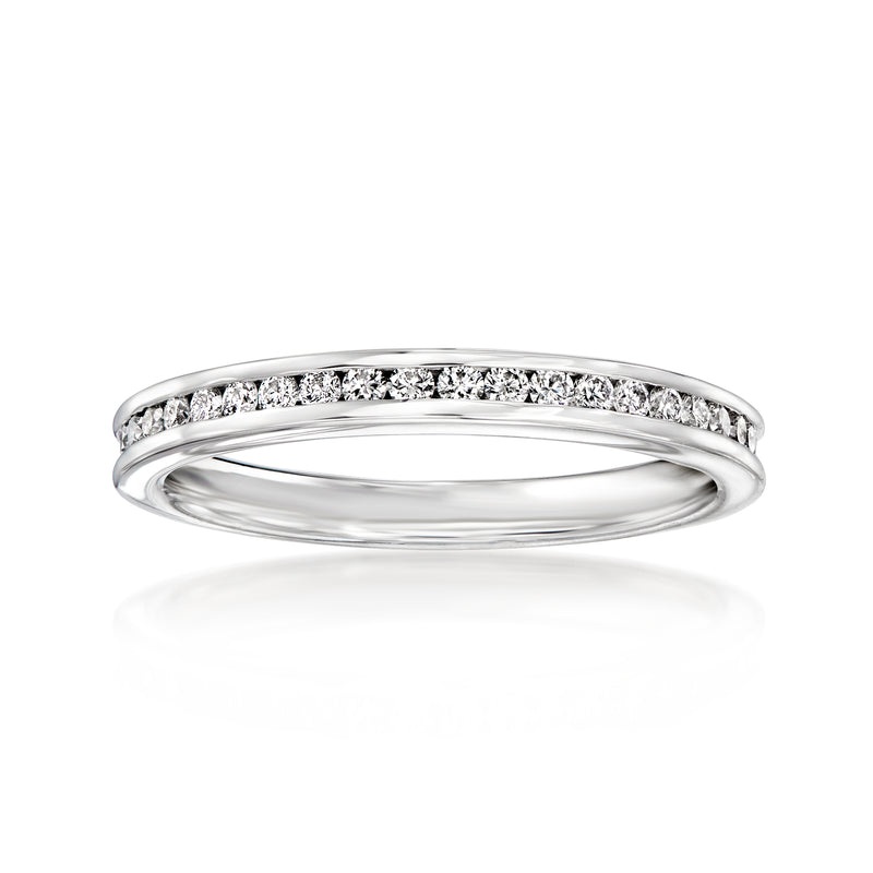 Gabriel & Co. diamond wedding band in 14kt white gold, 0.25 ct tw