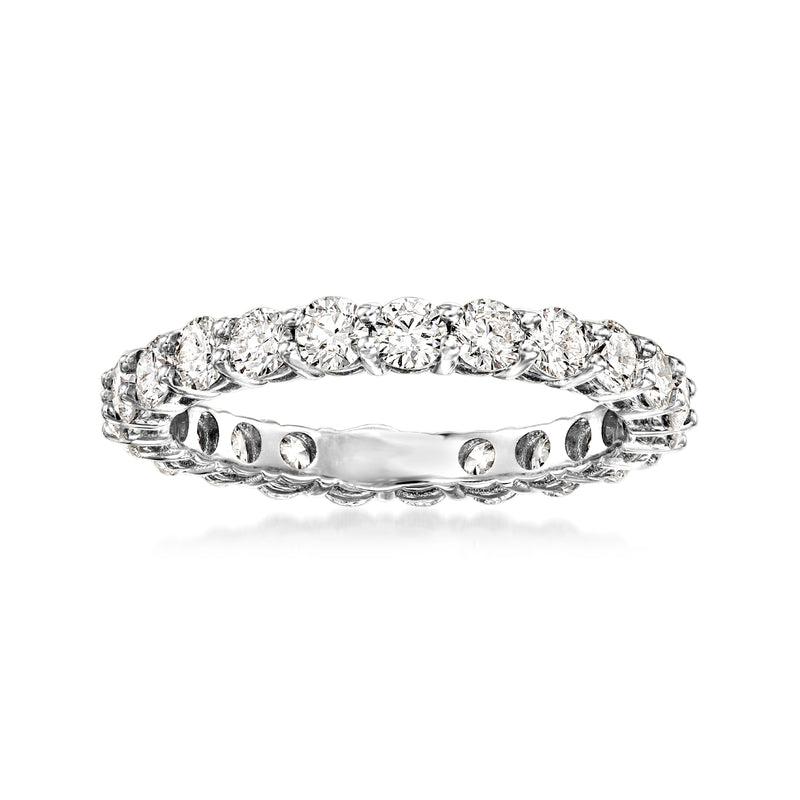 Lab-grown diamond eternity band in white gold