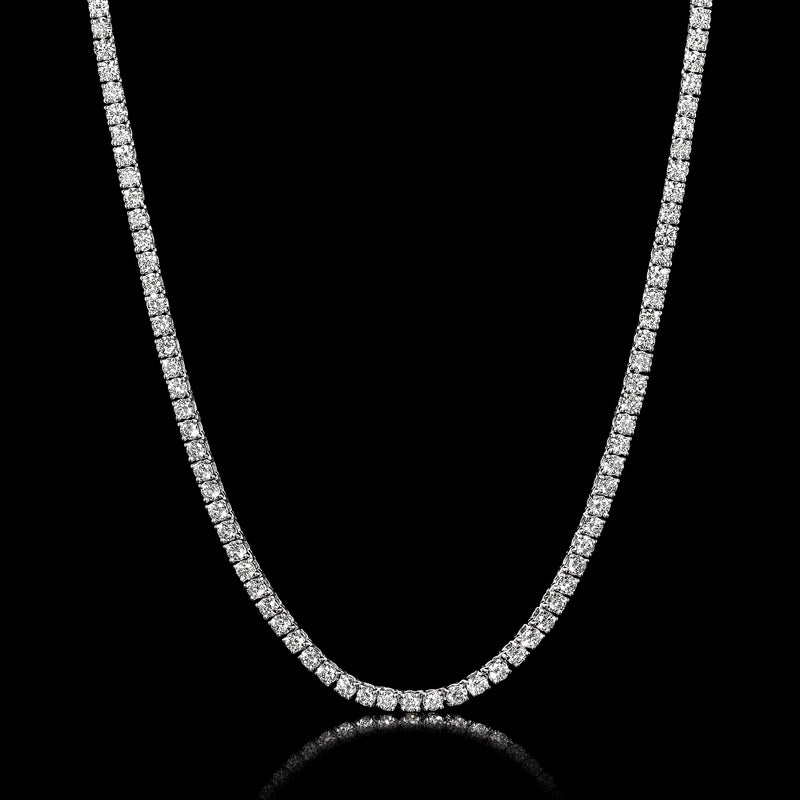 Lab-grown diamond tennis necklace in 14kt white gold