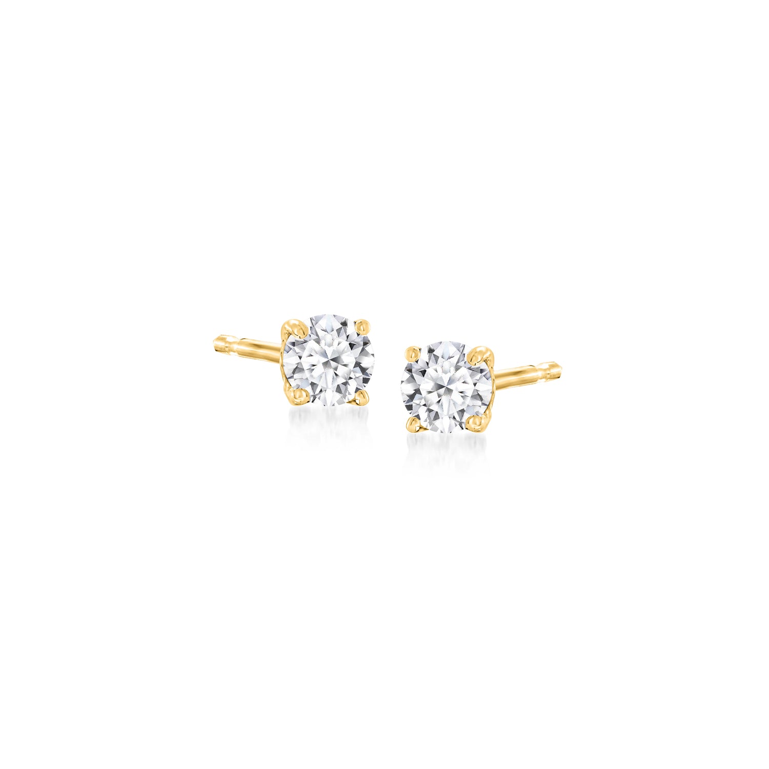 .25 ct. t.w. Lab Grown Diamond Stud Earrings in 18kt Gold Over Sterling