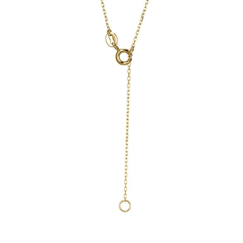 Gold over sterling necklace chain with round ring clasp detail