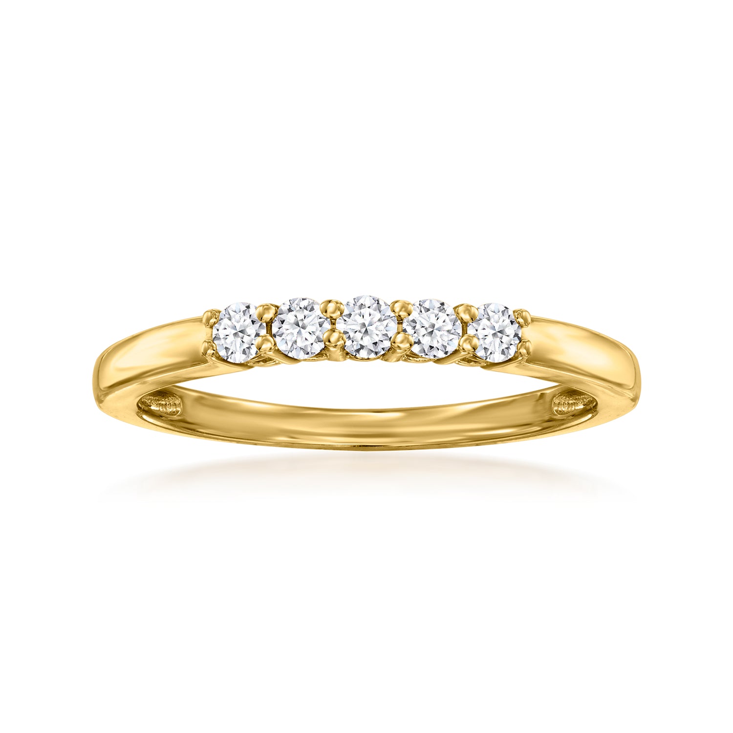 .20 ct. t.w. Lab Grown Diamond Five-Stone Ring in 18kt Gold Over Sterling