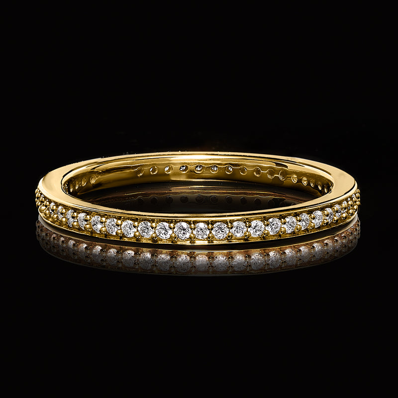 18kt gold over sterling eternity band with lab-grown diamonds