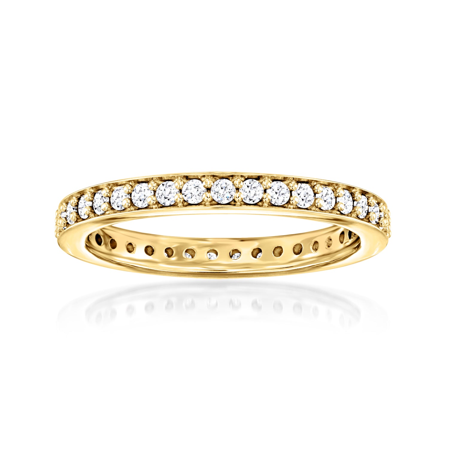 .50 ct. t.w. Lab Grown Diamond Eternity Band in 18kt Gold Over Sterling
