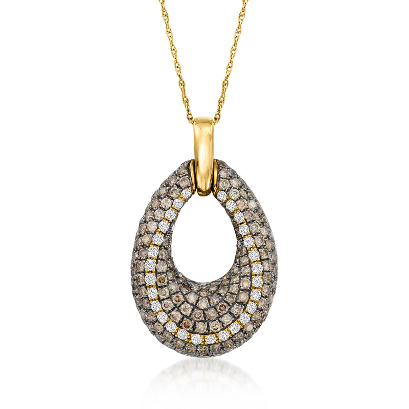 Le Vian diamond teardrop pendant necklace in 14kt honey gold