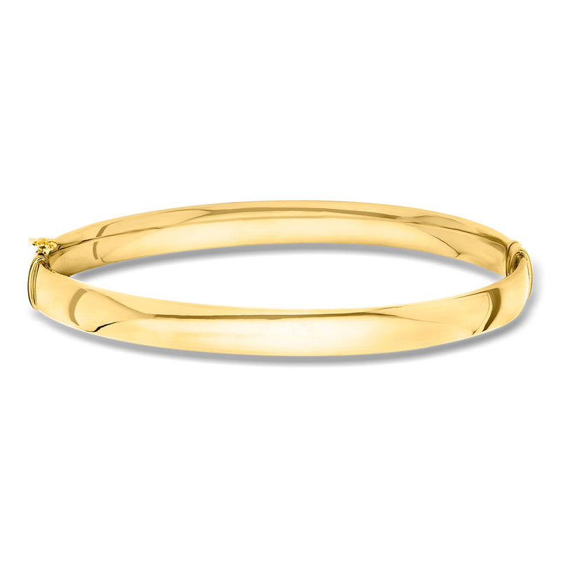 Italian 10kt Yellow Gold Oval Bangle Bracelet