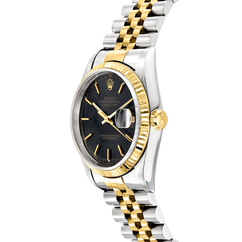 Pre-Owned Rolex Datejust Men's 36mm Automatic Stainless Steel and 18kt Yellow Gold Watch