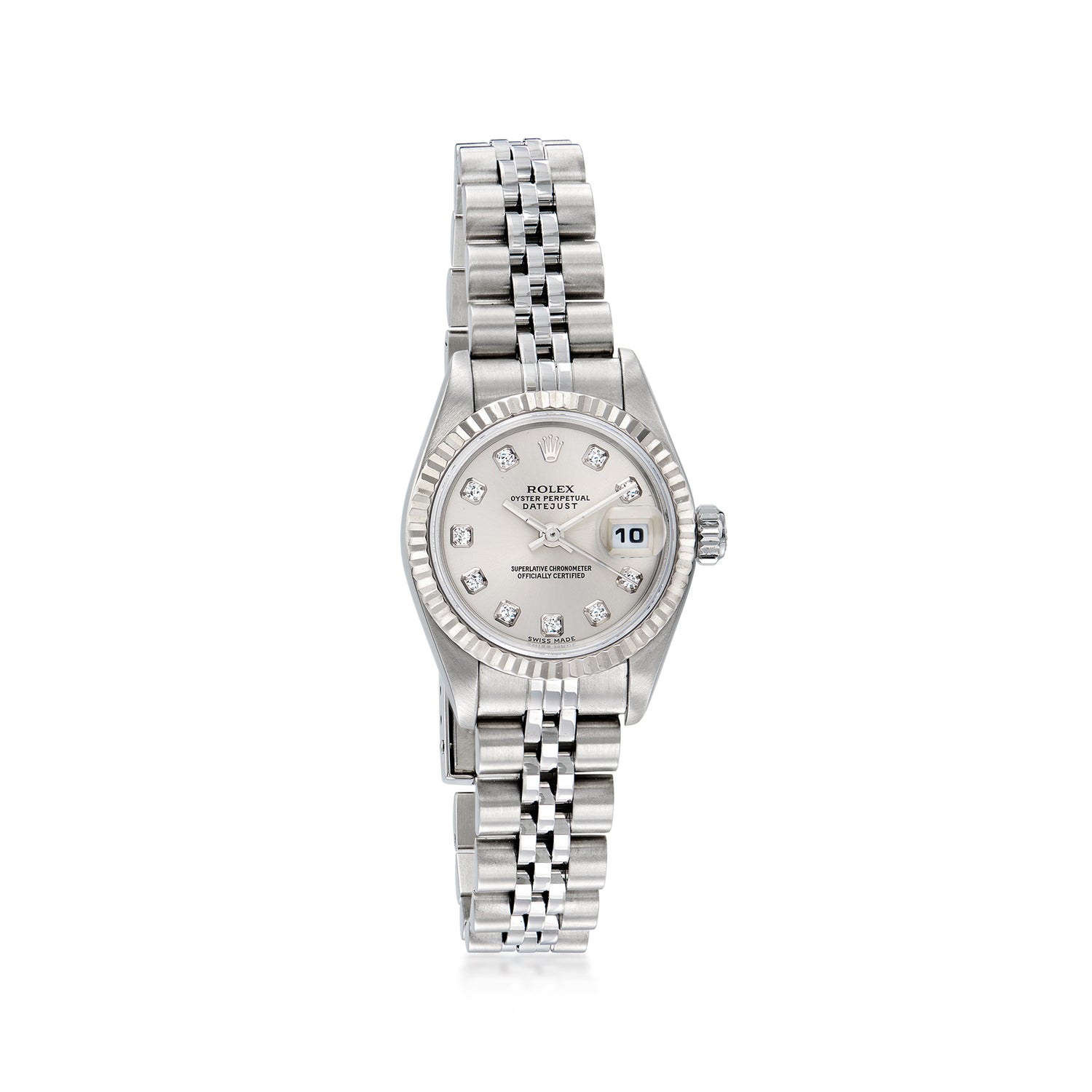 Pre-Owned Rolex Datejust Women's 26mm Automatic Stainless Steel and 18kt White Gold Watch