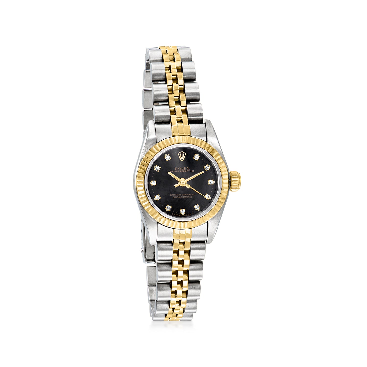 Pre-Owned Rolex Oyster Perpetual Women's 26mm Automatic Stainless Steel and 18kt Yellow Gold Watch