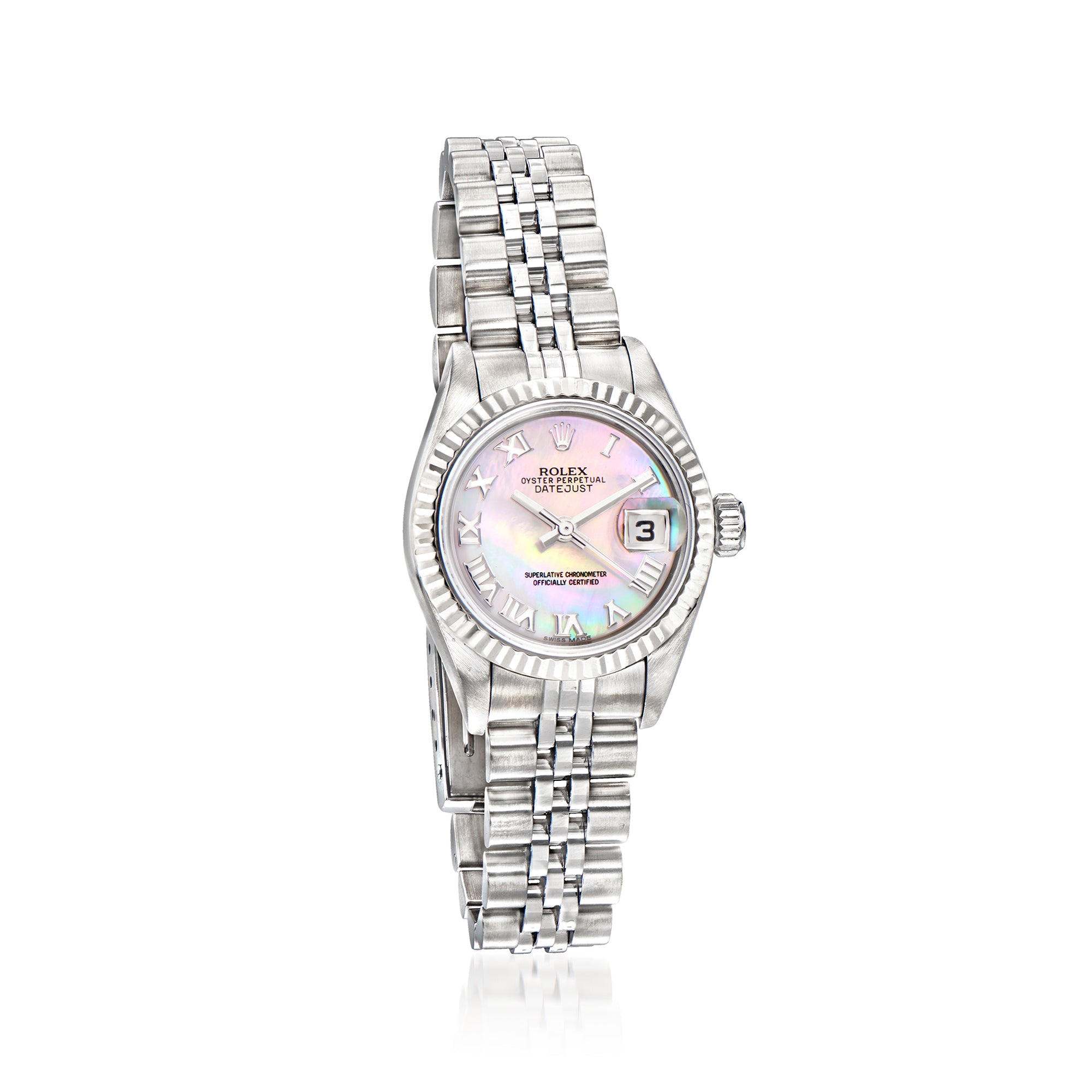 PreOwned Rolex Datejust Womens 26mm Stainless Steel and 18kt White Gold Watch