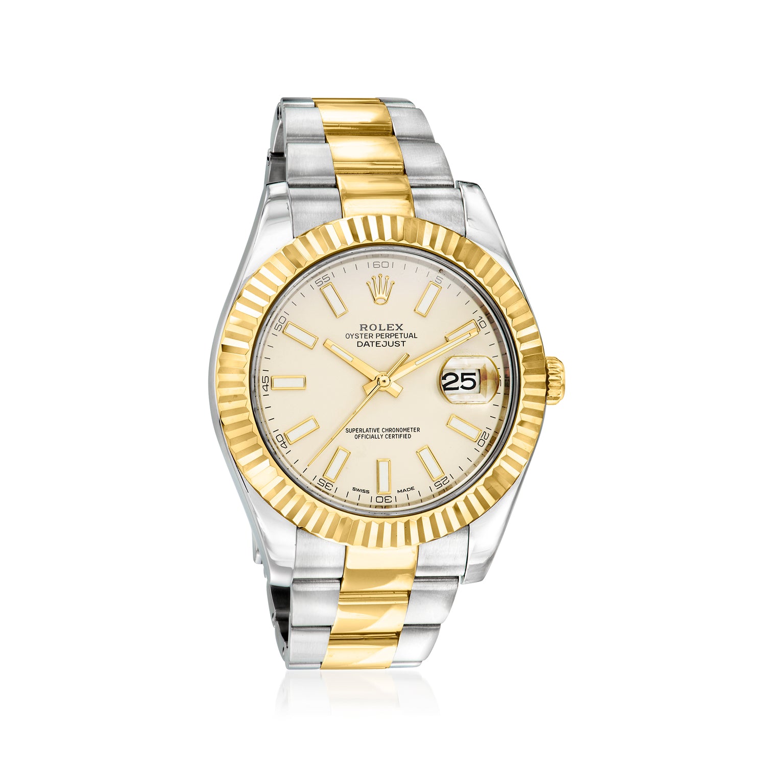 PreOwned Rolex Datejust II Mens 41mm Automatic Stainless Steel and 18kt Yellow Gold Watch