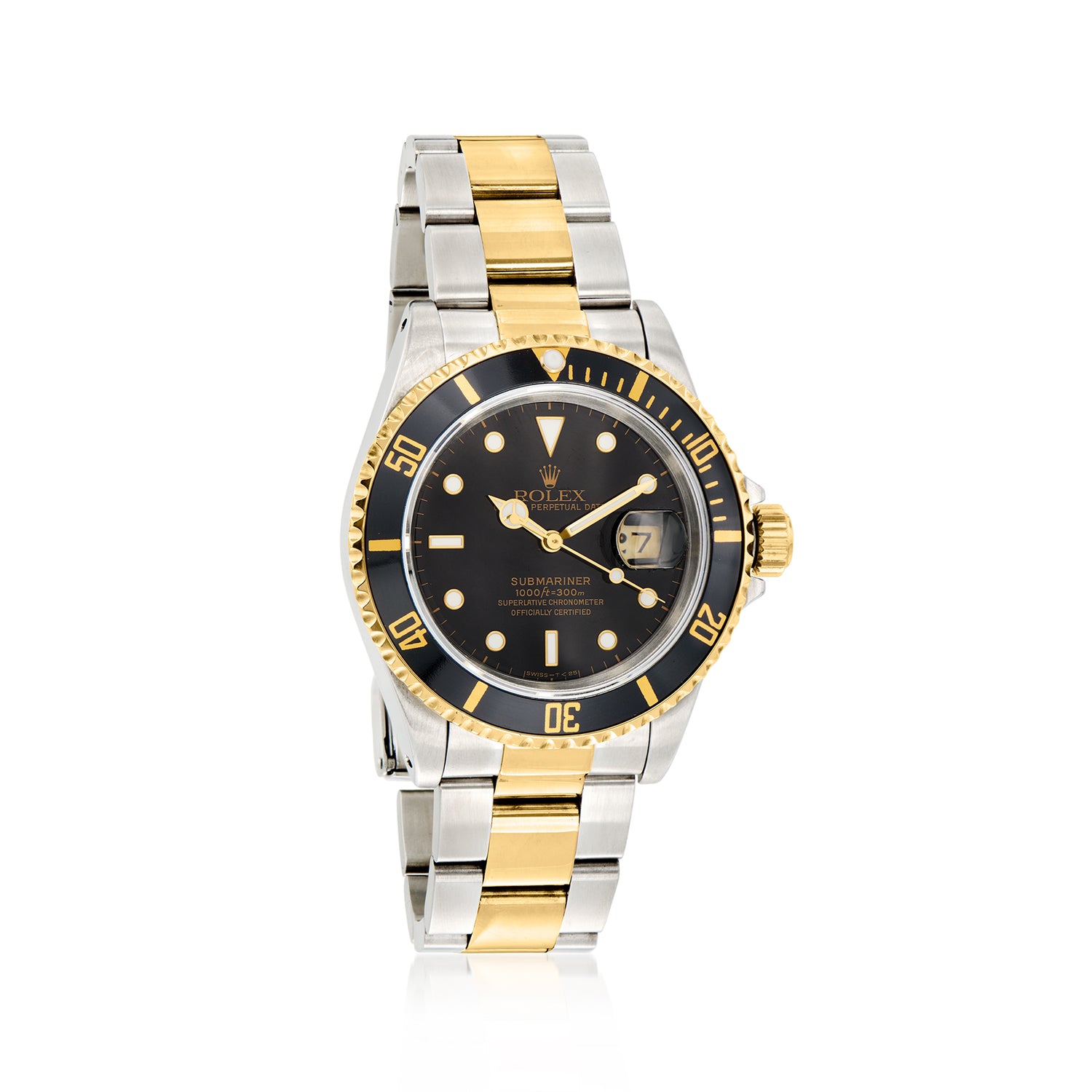 PreOwned Rolex Submariner Mens 40mm Automatic Stainless Steel and 18kt Yellow Gold Watch