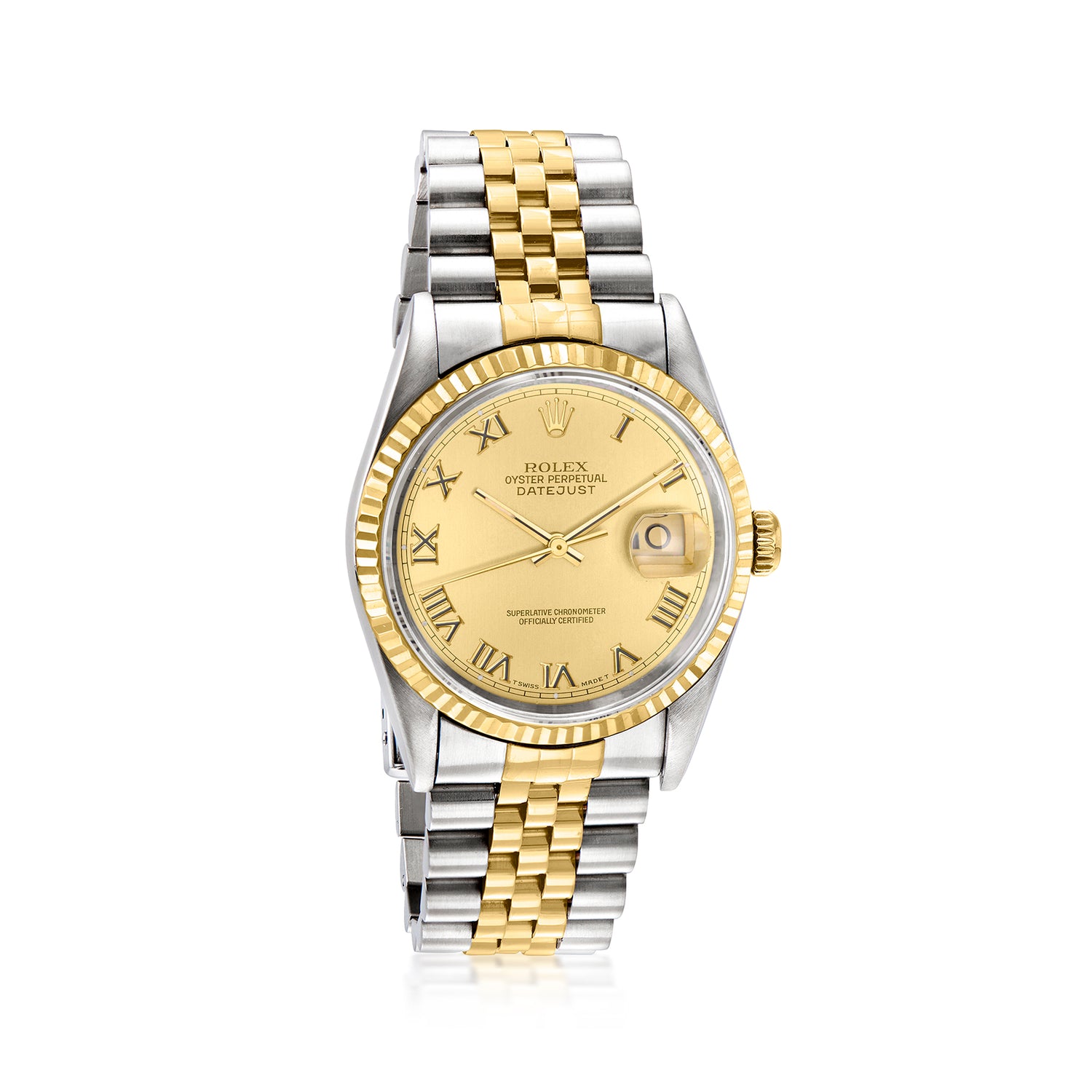 PreOwned Rolex Datejust Mens 36mm Automatic Stainless Steel and 18kt Yellow Gold Watch