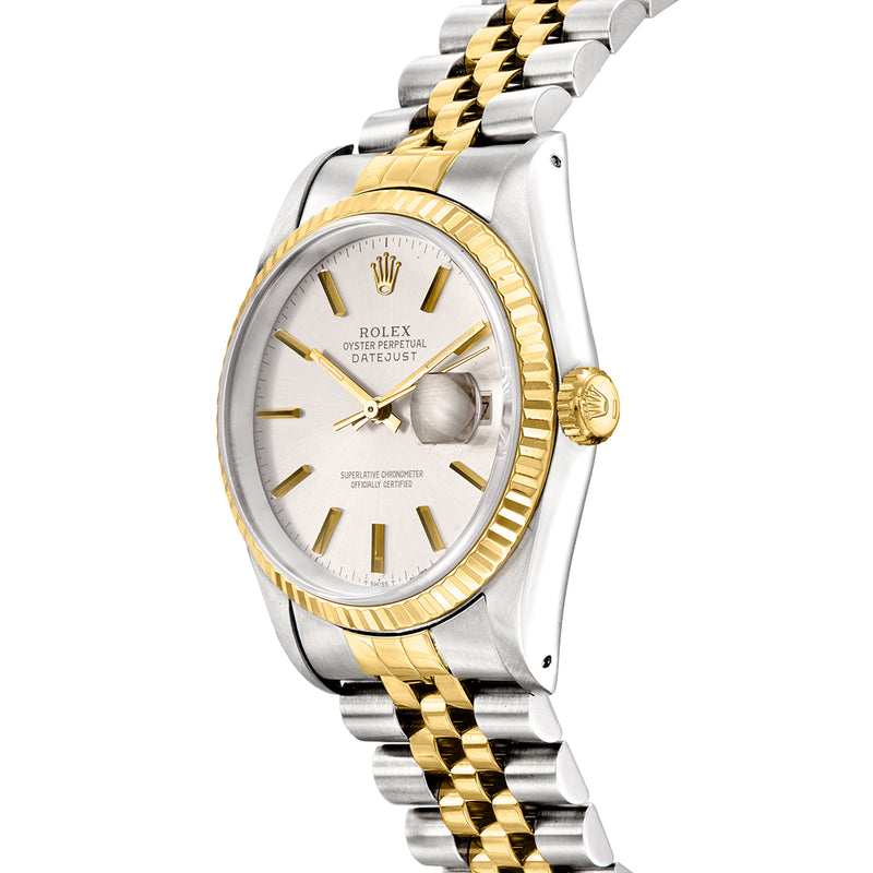 Pre-Owned Rolex Datejust Men's 36mm Automatic Stainless Steel and 18kt Yellow Gold Watch