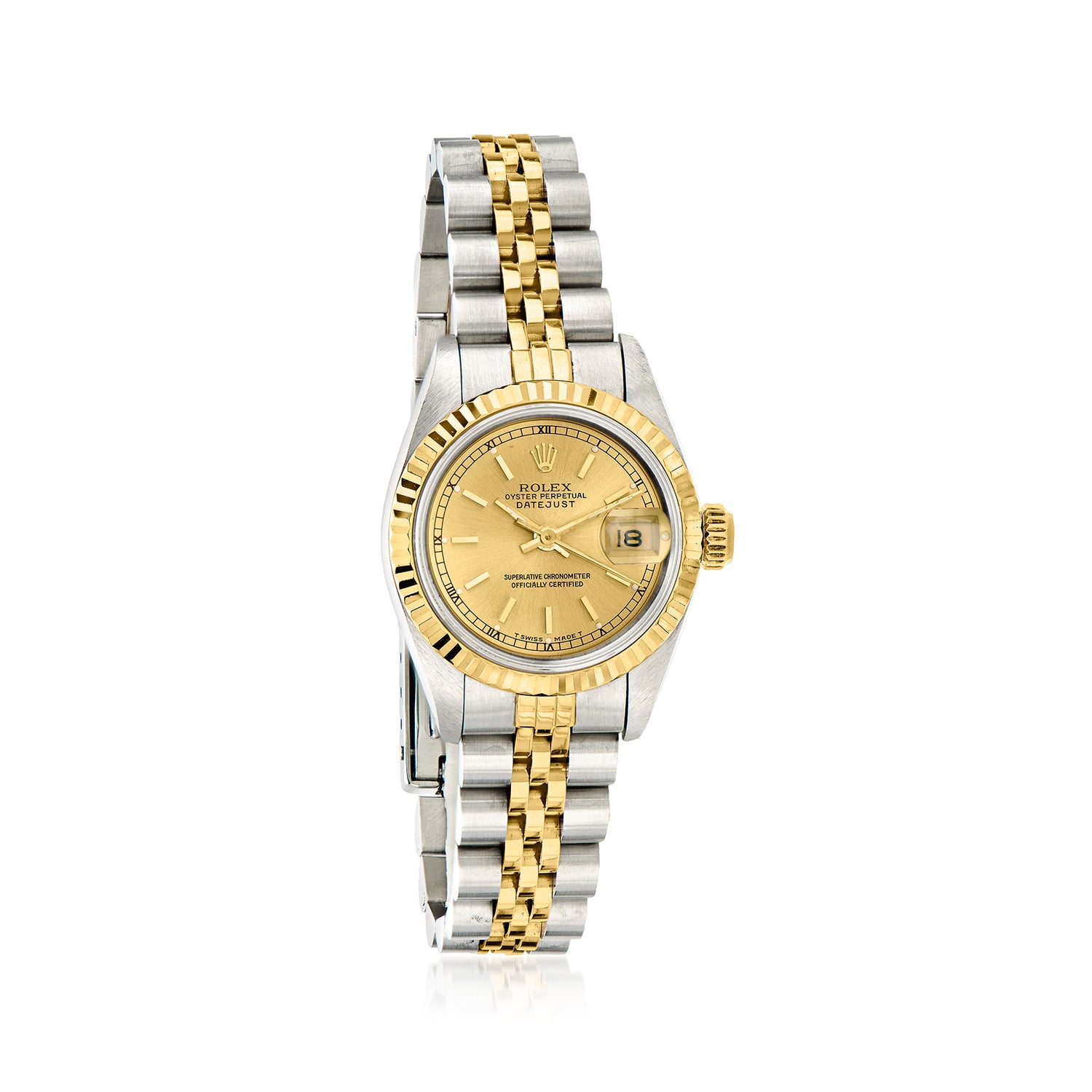 PreOwned Rolex Datejust Womens 26mm Automatic Stainless Steel and 18kt Yellow Gold Watch