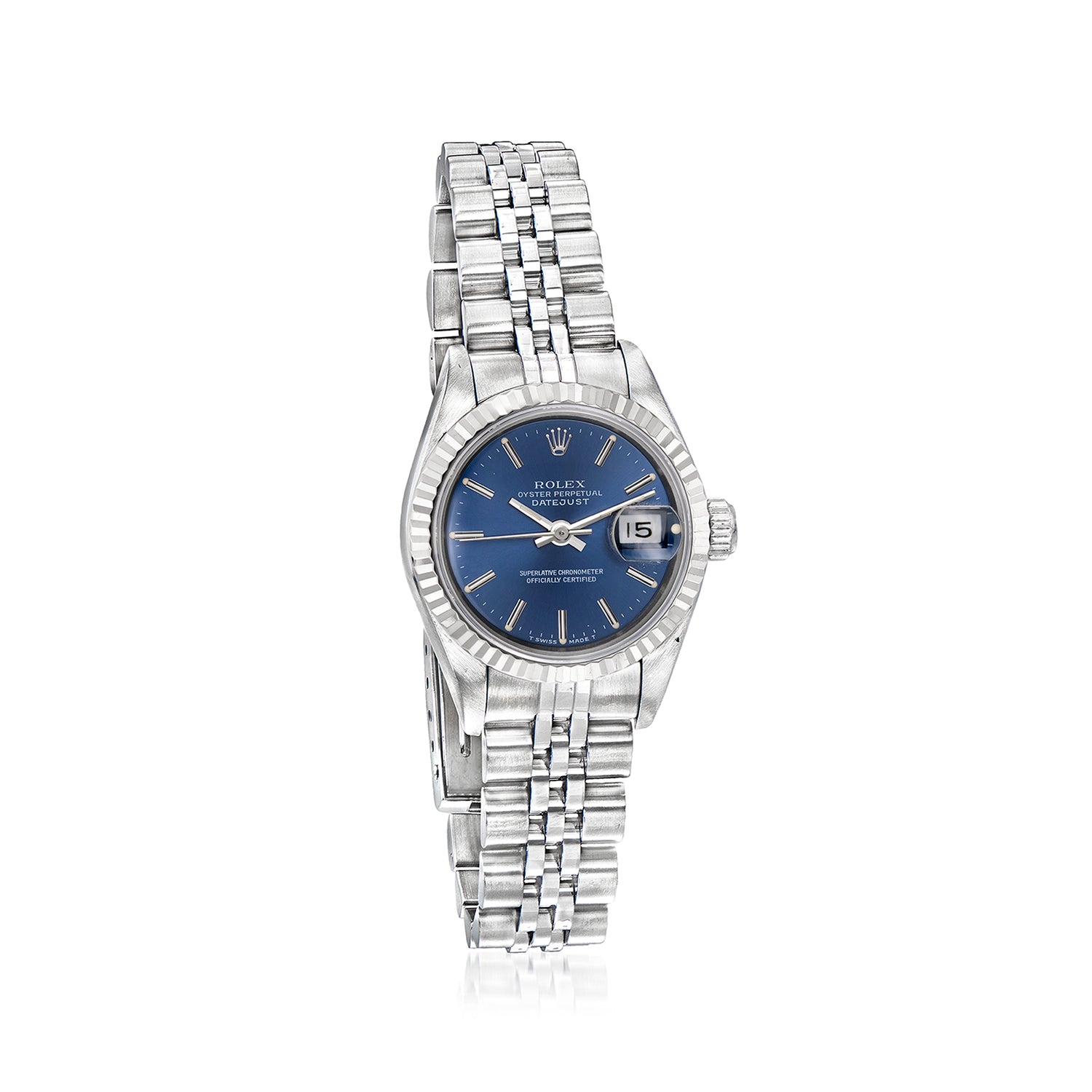 PreOwned Rolex Datejust Womens 26mm Automatic Stainless Steel and 18kt White Gold Watch