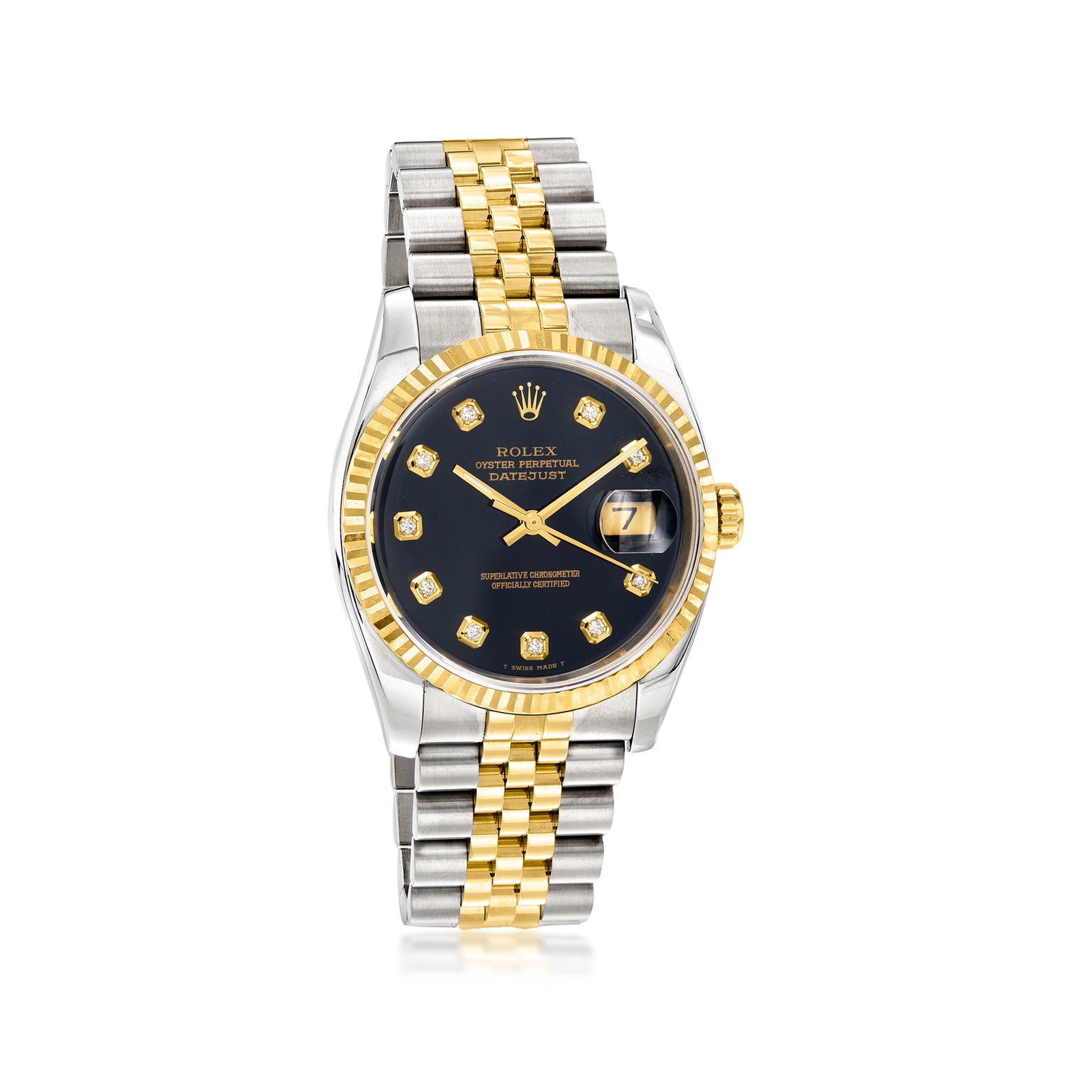 PreOwned Rolex Datejust Mens 36mm Automatic Stainless Steel and 18kt Yellow Gold Watch