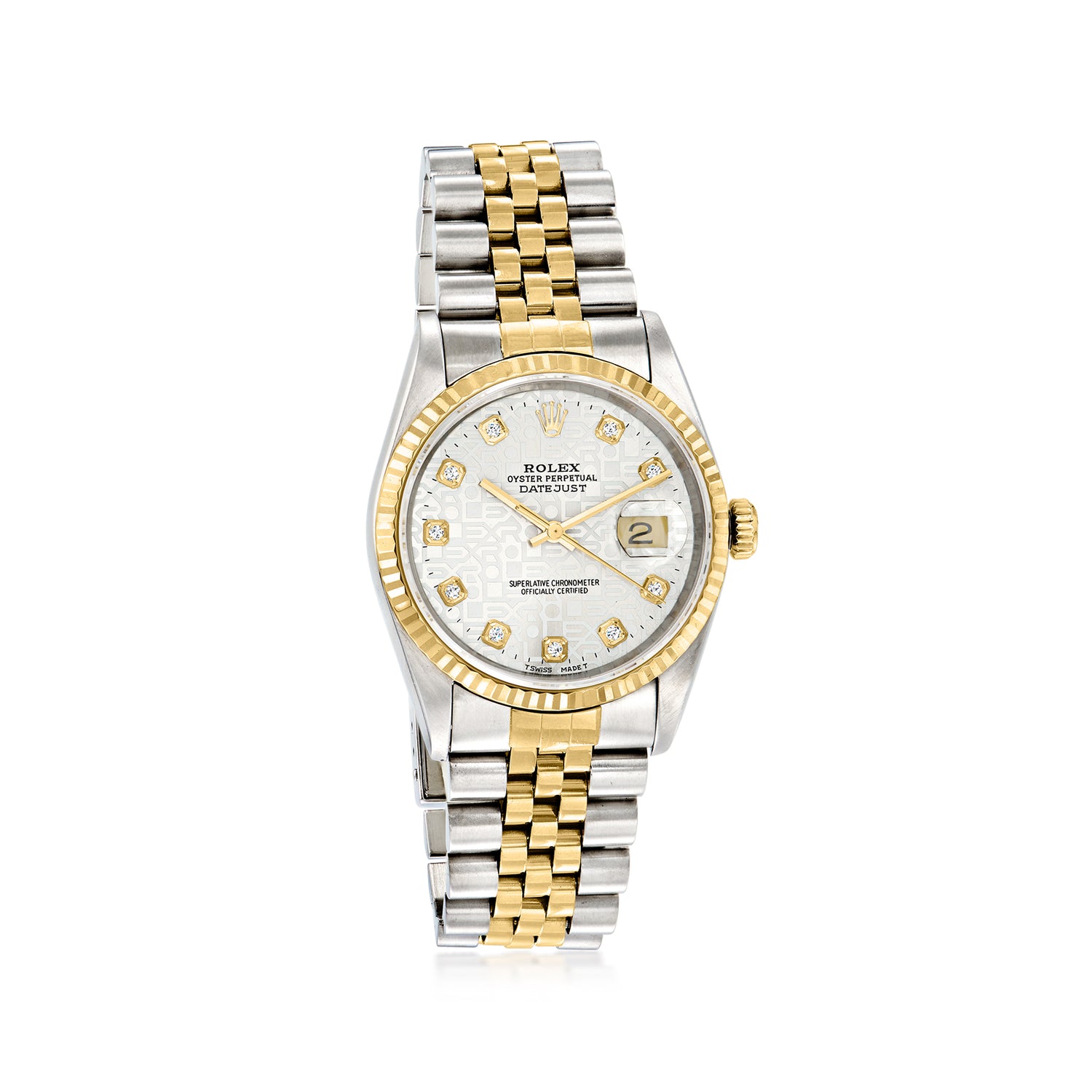 PreOwned Rolex Datejust Mens 36mm Automatic Stainless Steel and 18kt Yellow Gold Watch