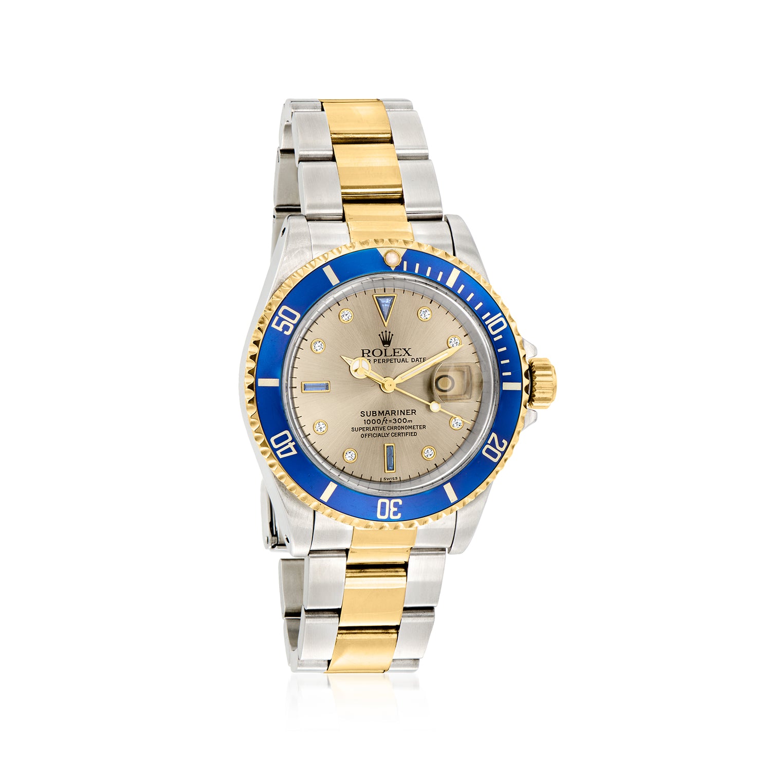 PreOwned Rolex Submariner Mens 40mm Automatic Stainless Steel and 18kt Yellow Gold Watch