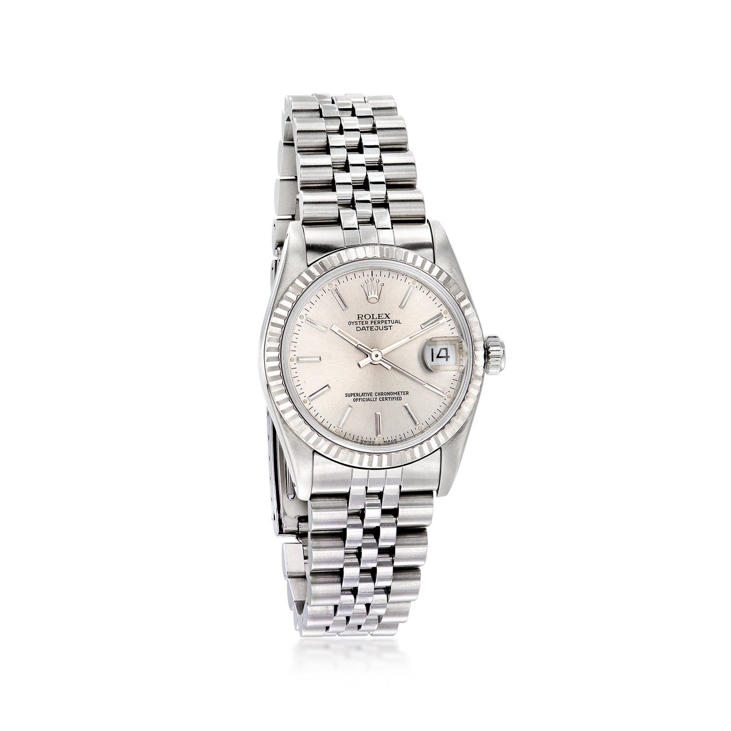 PreOwned Rolex Datejust Womens 31mm Automatic Stainless Steel and 18kt White Gold Watch