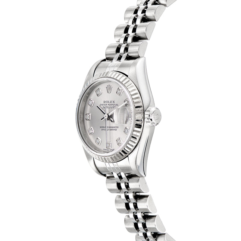 Pre-Owned Rolex Datejust Women's 26mm Automatic Stainless Steel and 18kt White Gold Watch