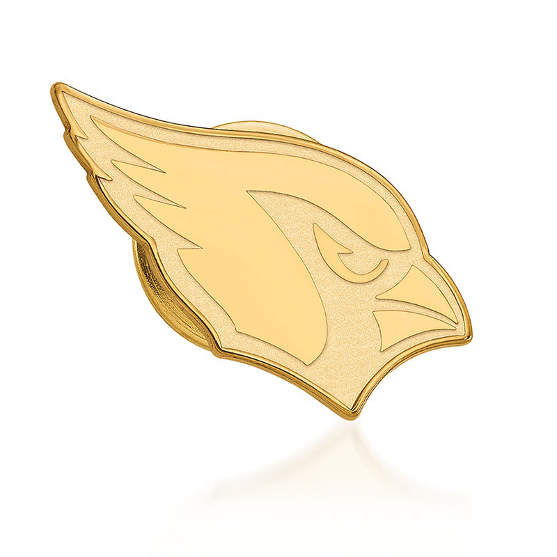 14kt yellow gold Arizona Cardinals lapel pin with bird emblem