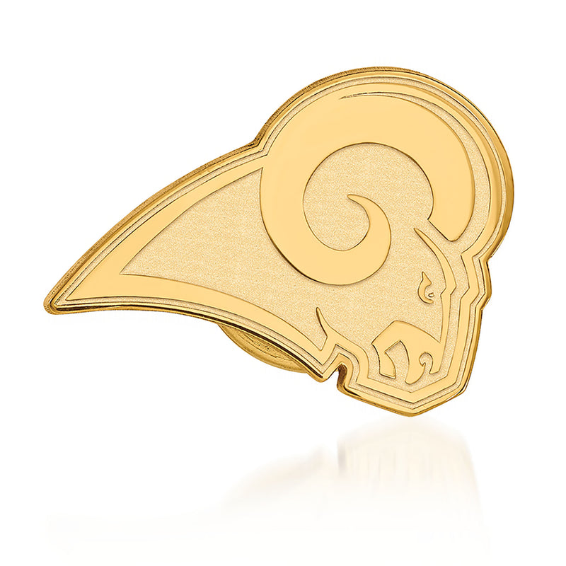14kt yellow gold Los Angeles Rams ram head lapel pin
