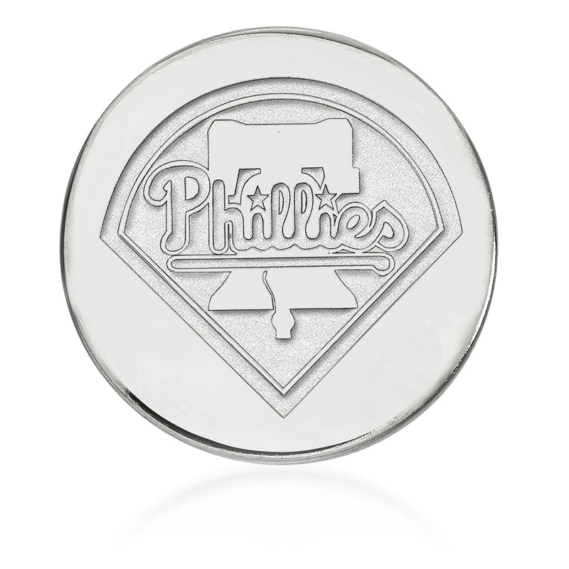 Sterling silver MLB Philadelphia Phillies lapel pin with raised Phillies logo